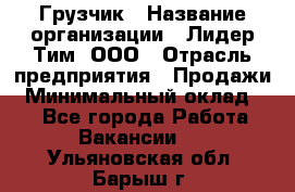 Грузчик › Название организации ­ Лидер Тим, ООО › Отрасль предприятия ­ Продажи › Минимальный оклад ­ 1 - Все города Работа » Вакансии   . Ульяновская обл.,Барыш г.